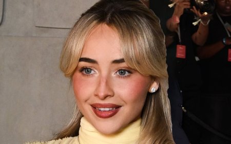 Sabrina Carpenter flashes her lace underwear in a dramatic sheer gown as she leaves the Dior Cruise show