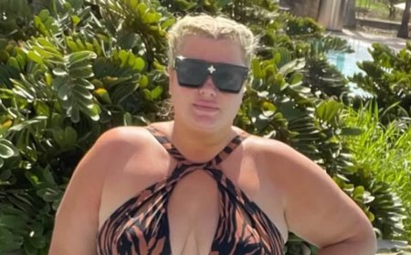Gemma Collins showcases her slimmed-down physique in sexy swimsuit snap - after revealing she was forced to stop taking Ozempic