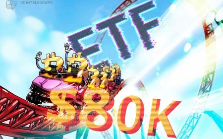 Bitcoin falls under $80K but four-month high in weekly BTC ETF inflows may curb selling