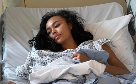 Love Island's Ella Thomas is rushed to hospital by ambulance during her birthday night out after a 'freak accident' left her needing foot surgery