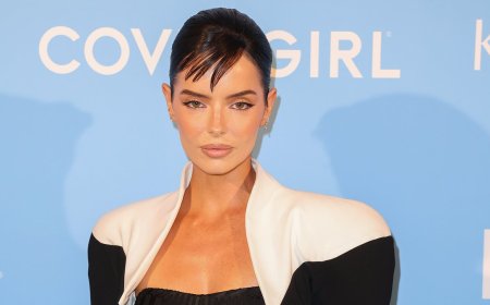 Maura Higgins showcases her toned abs in tiny black bralette and figure-hugging skirt as she wows in second stylish look for Sports Illustrated beach club party in Miami