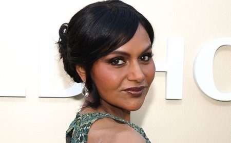 Mindy Kaling flaunts thinner-than-ever figure in sleeveless gown as she joins Chrissy Teigen at 2026 Gold Gala… after 40lbs weight-loss