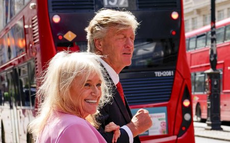 Judy Finnigan, 78, and Richard Madeley, 70, look as loved-up as ever as they giggle and stroll arm-in-arm following lunch date ahead of their 40th wedding anniversary