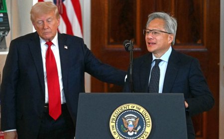 Jensen Huang Joins Trump’s Tycoon Entourage in China