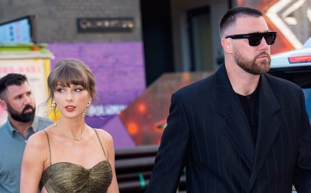 Taylor Swift dazzles in glittering gown as she and Travis Kelce steal the spotlight at friend's wedding in NYC