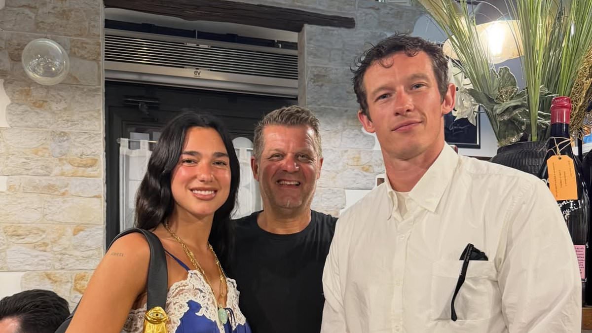 Dua Lipa and Callum Turner enjoy a low-key date night at a rustic trattoria as they take their 'la dolce vita' honeymoon to the Italian capital