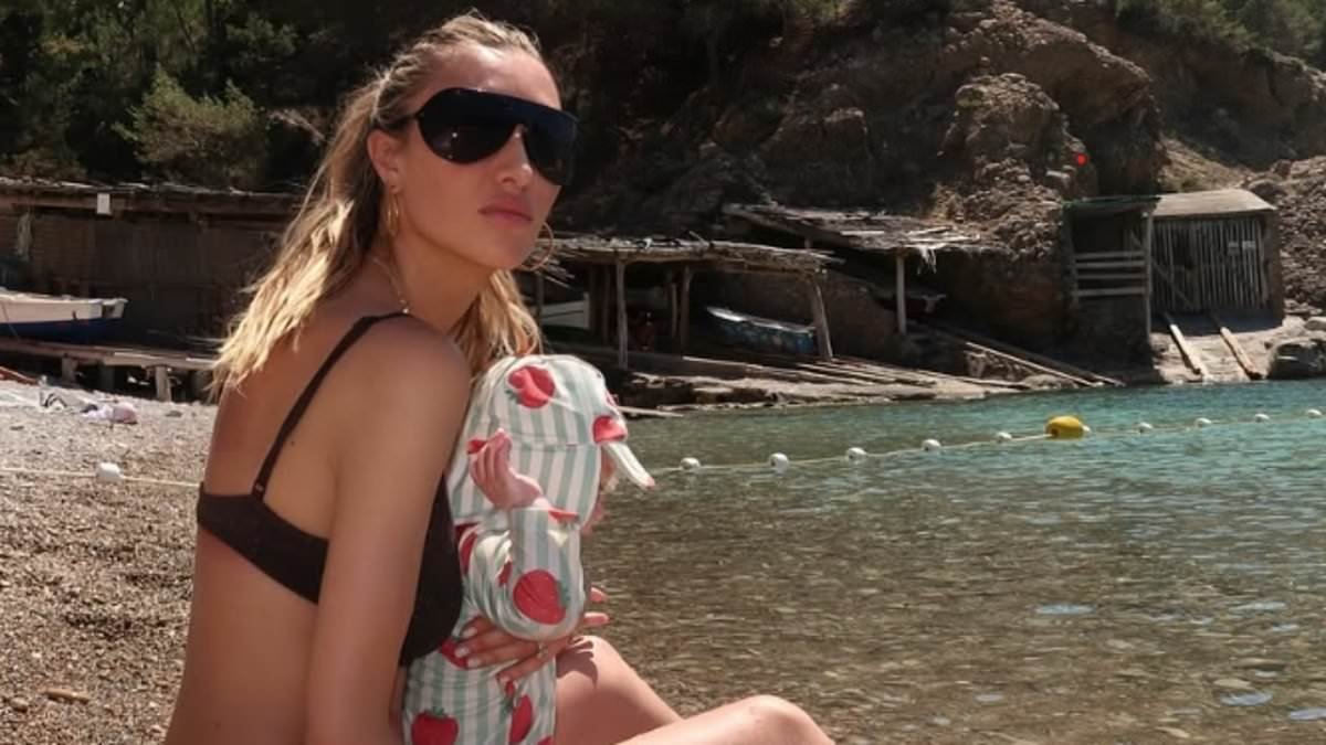 Sophie Habboo shows off her incredible figure in a bikini in sweet snaps with baby son Ziggy from trip to Mallorca for MIC co-star Emily Blackwell's wedding