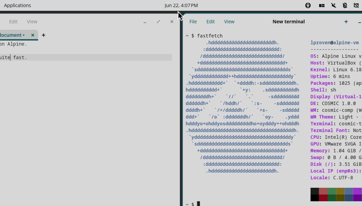 Alpine Linux 3.24 scales new desktop heights with COSMIC