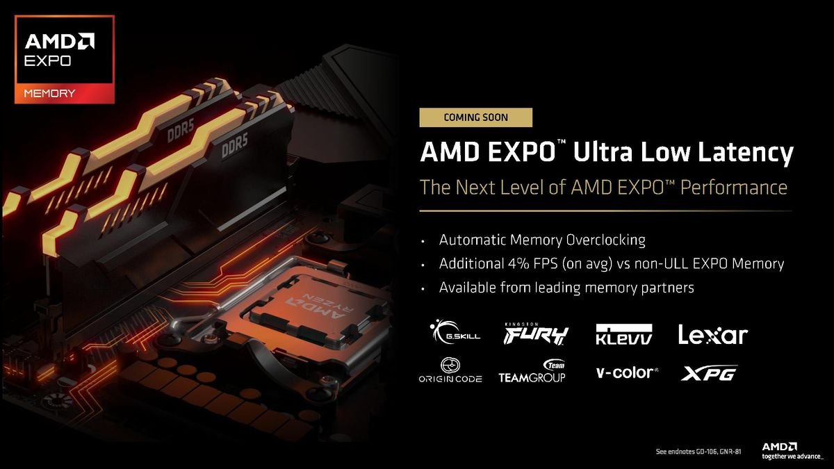 Various vendors add AMD EXPO Ultra-Low Latency to 600-series motherboards in latest BIOS updates — tech tightens memory subtimings on compatible kits, boosting FPS by up to 4%