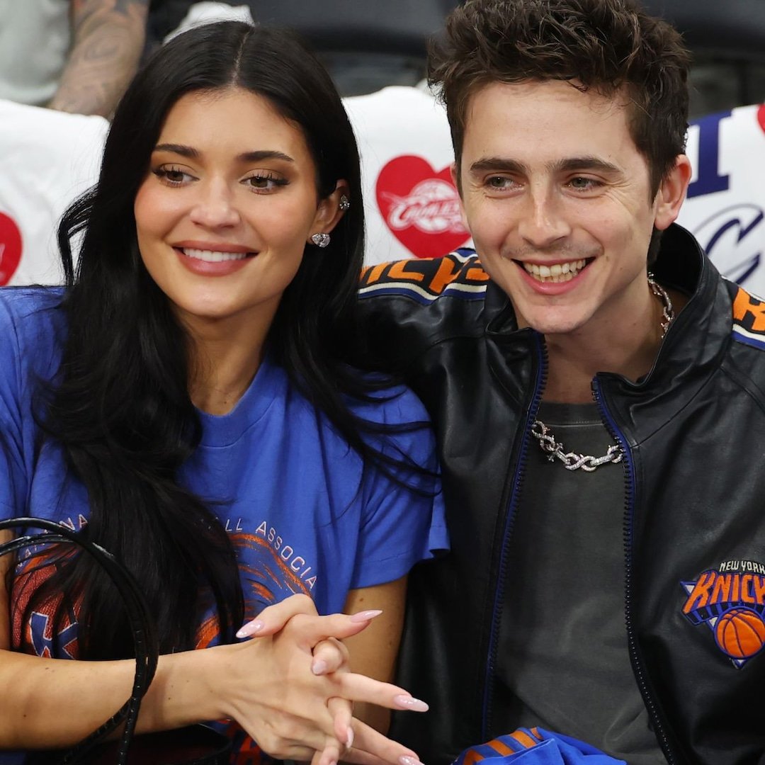 Kylie Jenner, Timothée Chalamet Match in Denim Looks for NBA Finals