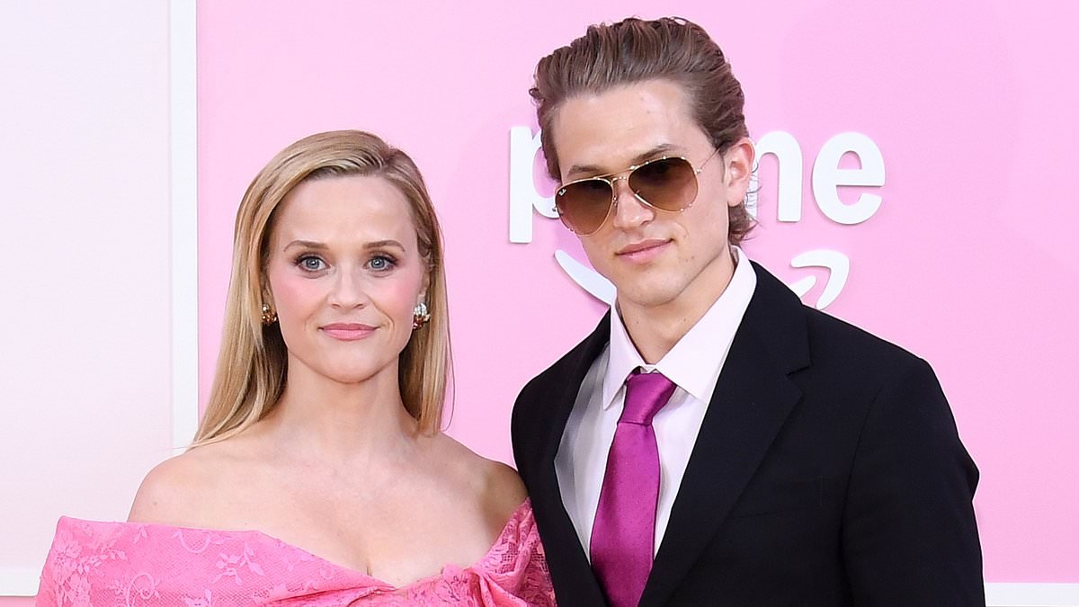 Reese Witherspoon's son Deacon Phillippe, 22, towers over her at the premiere of Legally Blonde prequel Elle