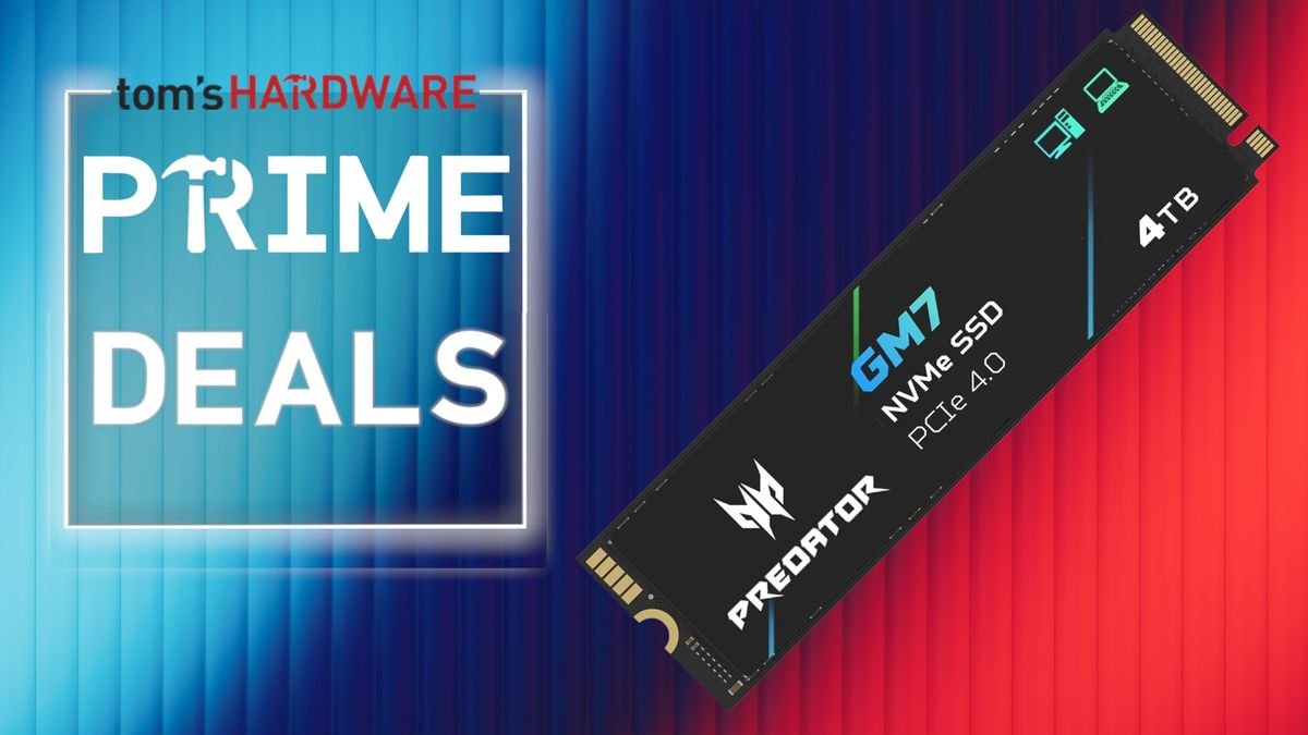 Acer's 4TB GM7 PCIe 4.0 SSD drops to $470 for Prime Day — 2TB and 4TB models are both on sale for up to 23% off
