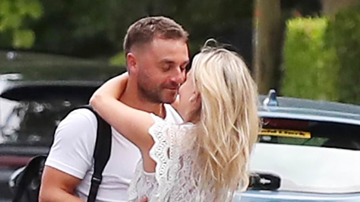 Coronation Street's Tina O'Brien locks lips with TikTok star Rory Martin in steamy street clinch - seven months after splitting from millionaire boyfriend