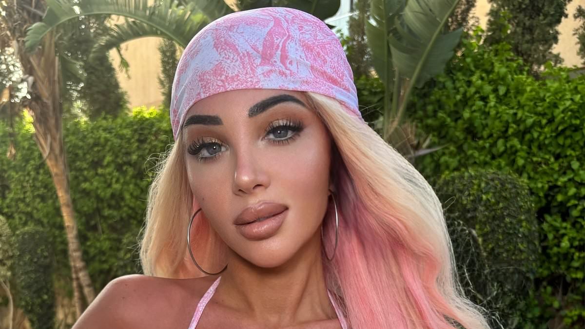 Tulisa debuts new pink and blonde locks as she sizzles in skimpy bikini after returning to the stage following Bell's palsy attack