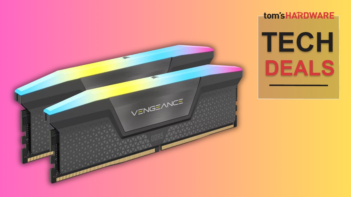 This $339 Corsair 32GB DDR5 RAM kit is the cheapest on sale right now, $45 less than the next-best rival — secure overclockable RGB kit with 6,000 MT/s speeds for a new gaming PC build and beat inevitable future price rises