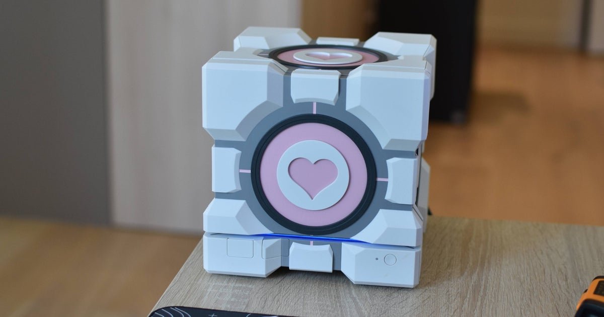 The Steam Machine's Companion Cube case is big, expensive, and based on a 19-year-old joke, so I hate how well-made it is