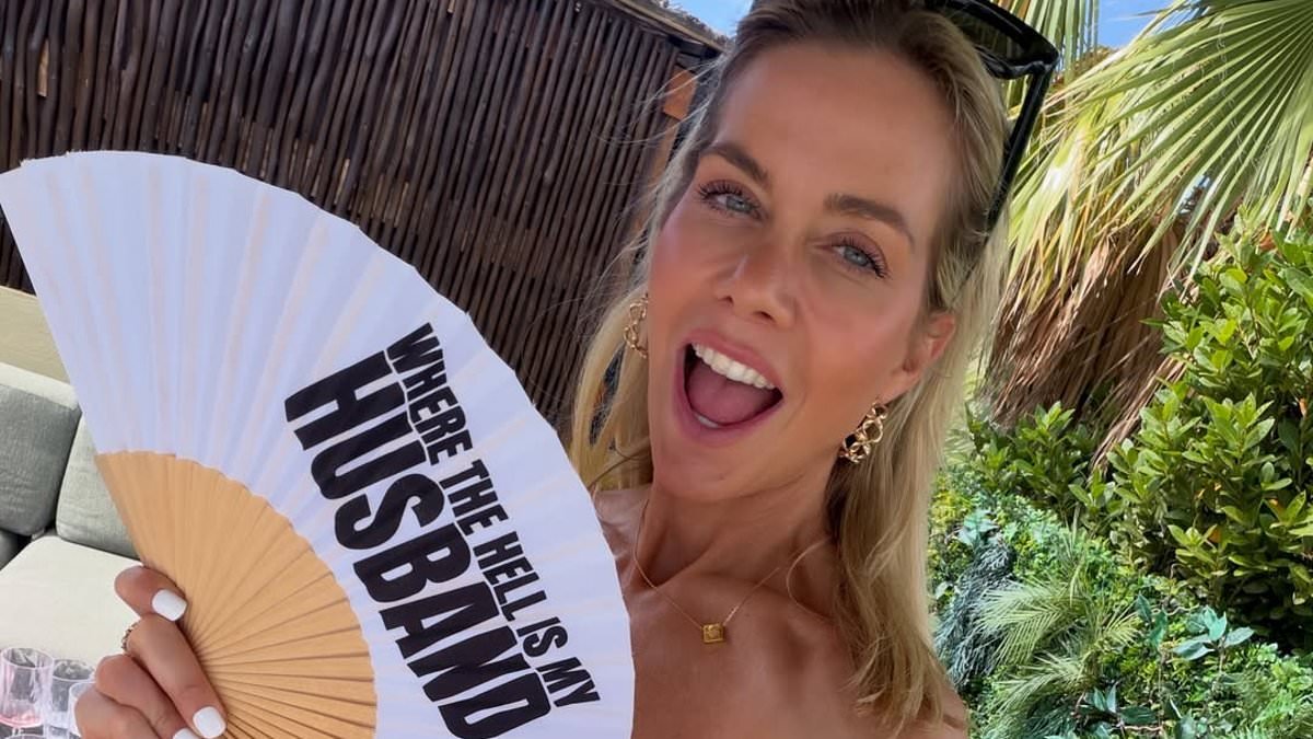 Kate Lawler, 46, jokes she 'forgot her age' as she poses in a bikini while downing sangria on wild Mallorca hen party