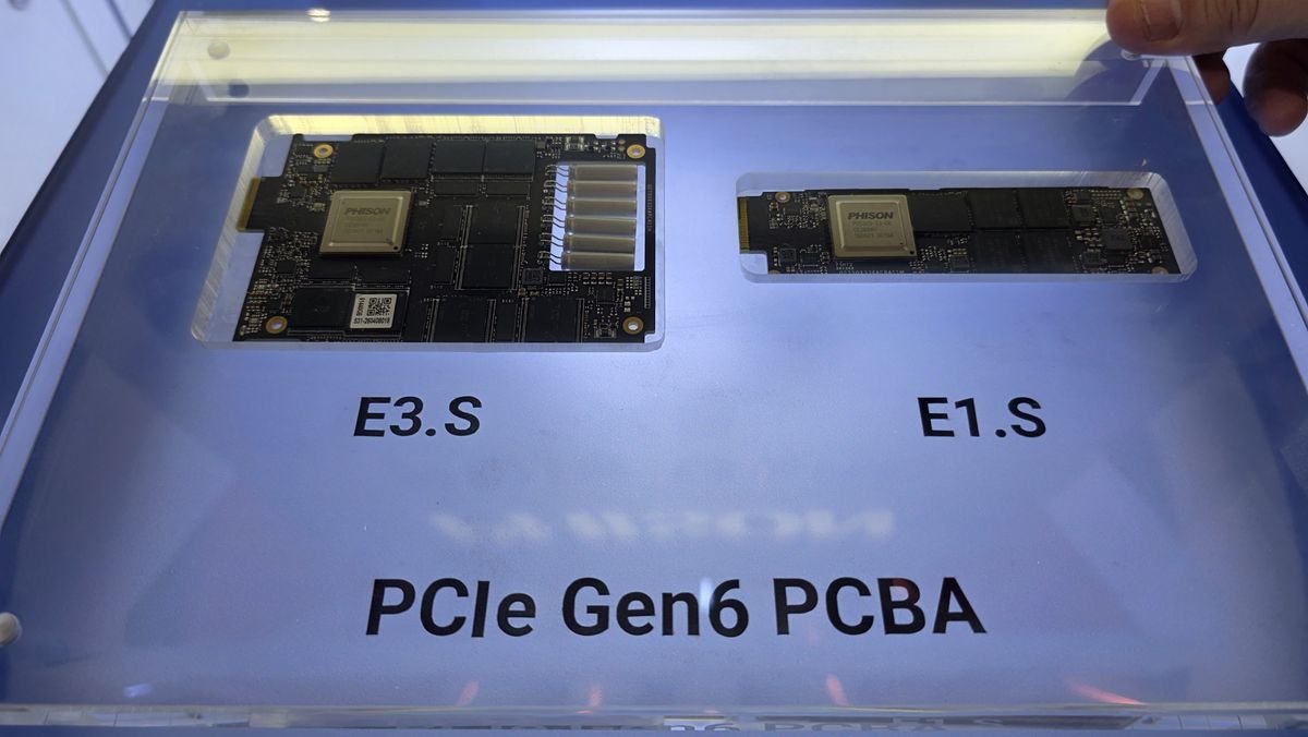 Phison shows PCIe 6.0 X3 SSD controller with 28 GB/s of bandwidth and 6.8 million IOPS, supports 2 petabytes per drive— also new power-sipping E37T SSDs for PCIe 5.0 systems consume a mere 4.5W