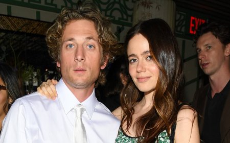 The Bear's Jeremy Allen White and Molly Gordon cosy up as they join co-stars at season five premiere - two years after their romance moved off the screen and into reality