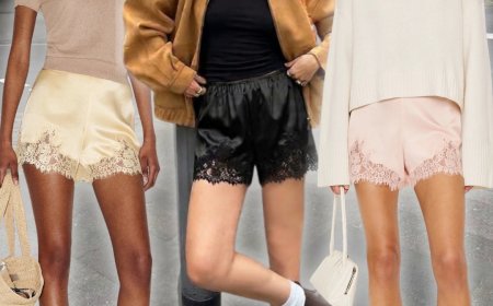 Struggling to Be Chic in the Heat? Satin Lace Shorts Are the Answer