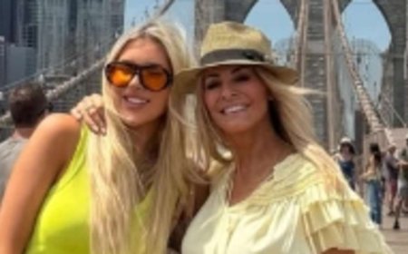 Tess Daly, 57, poses with lookalike daughter Phoebe, 21, on girls' trip to New York amid 'friendliest split in showbiz' from Vernon Kay