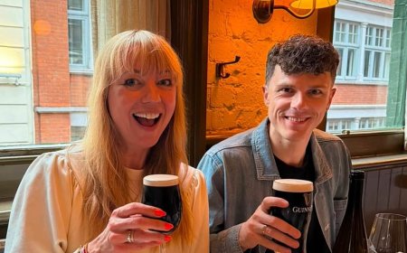Sara Cox bids farewell to Radio 2 teatime slot after 'seven years of silliness' with a swanky dinner at the Devonshire Soho as she prepares to replace Scott Mills on Breakfast show