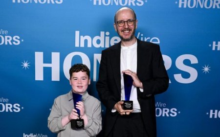Jack Thorne and David McKenna Accept the Wavelength Award for the ‘Little Old Irish Granny’ in All of Us