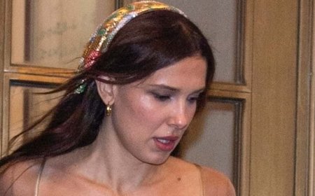 Millie Bobby Brown swaps her gown for a sexy lace co-ord at the Enola Holmes 3 after party with husband Jake Bongiovi as she shares rare comments about her adopted daughter