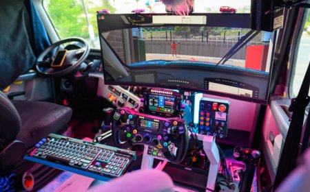 $6000 semi-truck gaming rig just got a massive upgrade — cabin overhaul includes new racing bucket seat, pedals, and other accessories to level up their truck