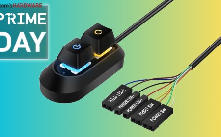 This brilliant $11 power button gadget lets you switch your PC on from your desk with ease — perfect desk upgrade means you don't need to bend down to turn your rig on or off anymore, ships with super-durable mechanical keys and RGB lighting