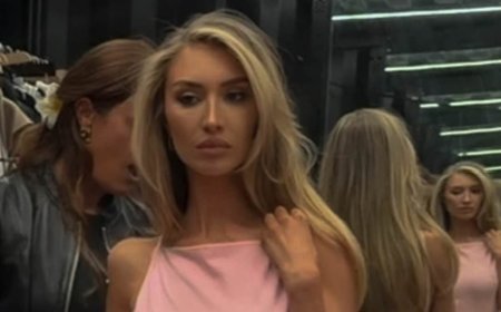 Sophie Habboo turns heads in a pink leotard as she returns to social media after Jamie Laing was criticised for making light of wanting to have sex just three weeks after she gave birth