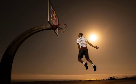 Photographer Recreates Iconic Sun Dunking Shot With Rising Basketball Star AJ Dybantsa