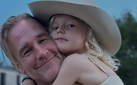 James Van Der Beek's wife marks first Father's Day since his death with sweet photos of him and their children