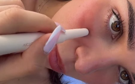 Cruz Beckham's girlfriend Jackie Apostel promotes Victoria's makeup products just hours after Brooklyn's savage post