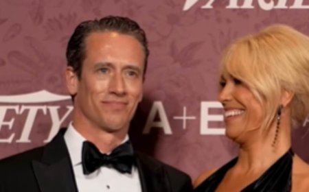 Hannah Waddingham coaches shy spinal surgeon Nick Beresford-Cleary on how to work the red carpet as they made their debut at Variety Power Of Women event