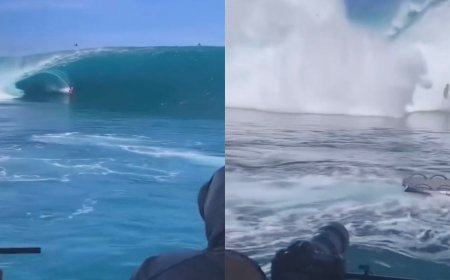 Photographer’s Camera Gear Gets Jet Washed by 20-Foot Wave in Tahiti