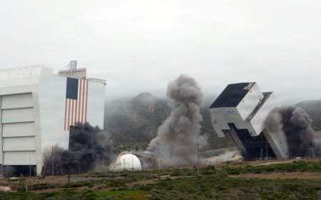 Towers once planned for California shuttle launches leveled for SpaceX rockets