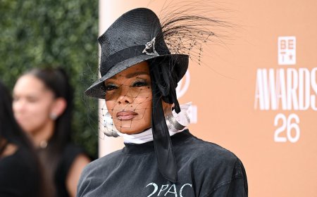 Janet Jackson channels late brother Michael in rare red carpet appearance at BET Awards… months after declining to be portrayed in biopic