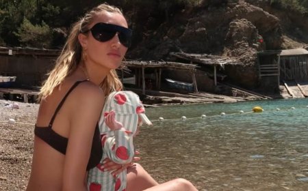 Sophie Habboo shows off her incredible figure in a bikini in sweet snaps with baby son Ziggy from trip to Mallorca for MIC co-star Emily Blackwell's wedding