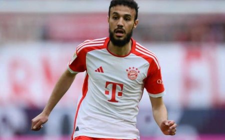 Noussair Mazraoui starts for Morocco against Brazil in World Cup match