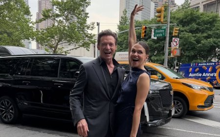 Hugh Jackman and Sutton Foster are slammed over cosy photo at The Death of Robin Hood premiere: 'Nobody asked for this'