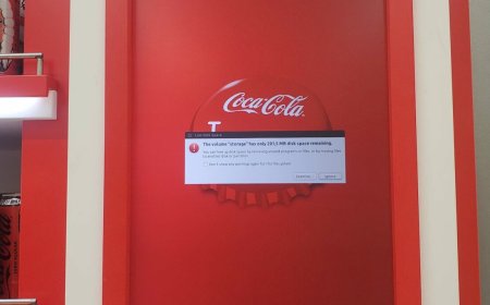 Digital indigestion: Fizzy Coca-Cola display chokes on full storage