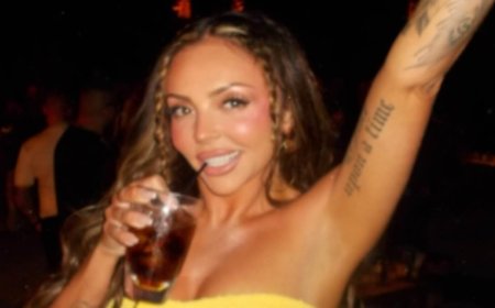 Jesy Nelson dances in a yellow crop top and celebrates her 'best birthday ever' with gal pals as she shrugs off Perrie Edwards drama after being branded 'difficult'