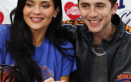 Kylie Jenner, Timothée Chalamet Match in Denim Looks for NBA Finals