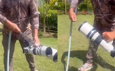 Photographer Hoses Down His Dirty Cameras in Wild Video