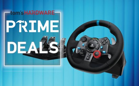 The Logitech G29 racing wheel and pedal set with real force feedback is on a deep 40% discount for Prime Day — get a racing sim setup for just $180