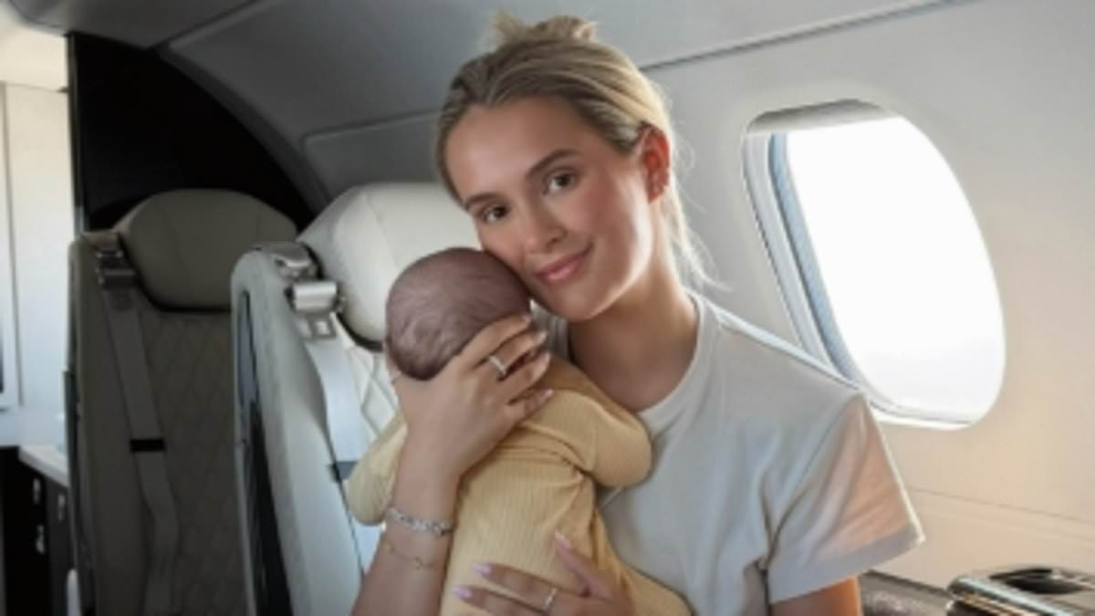 Molly-Mae Hague whisks newborn son Midas off on his first holiday in suitably lavish style on a private jet