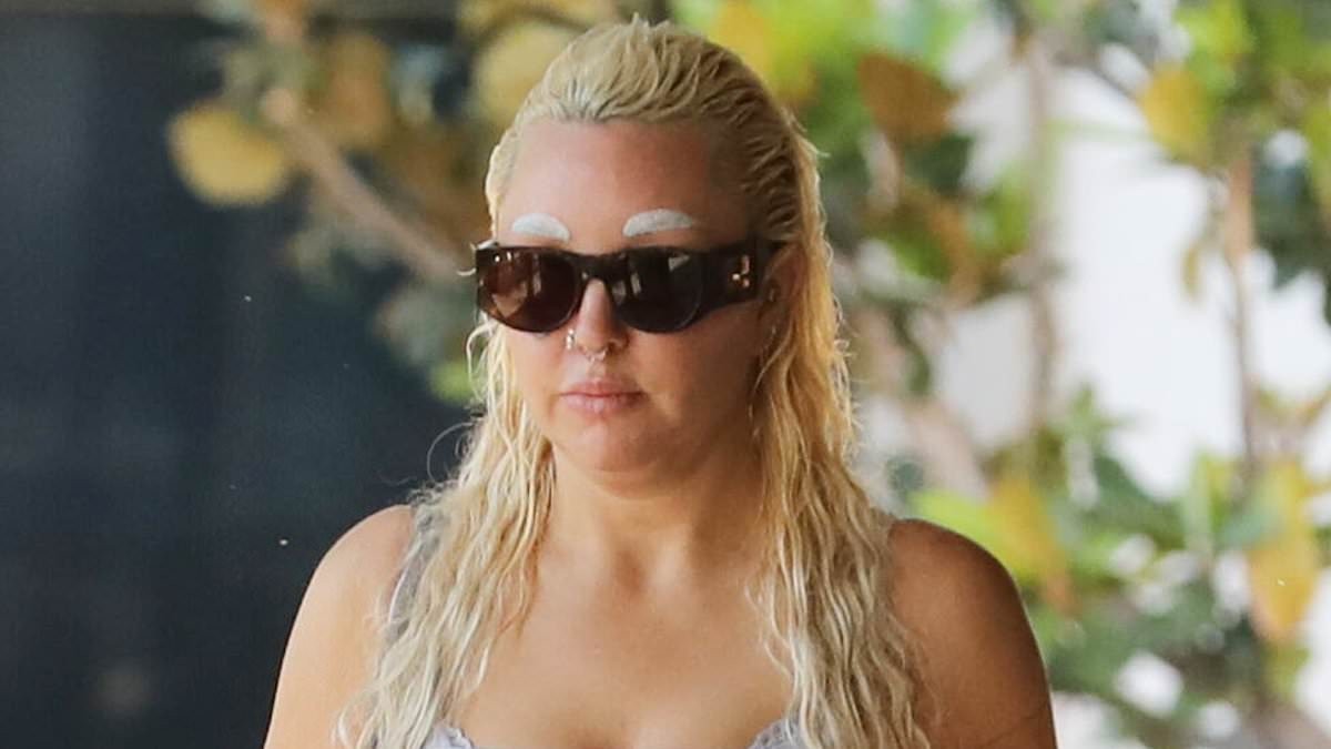 Amanda Bynes debuts shocking WHITE eyebrows to match her platinum blonde hair during LA coffee run... amid Ozempic transformation