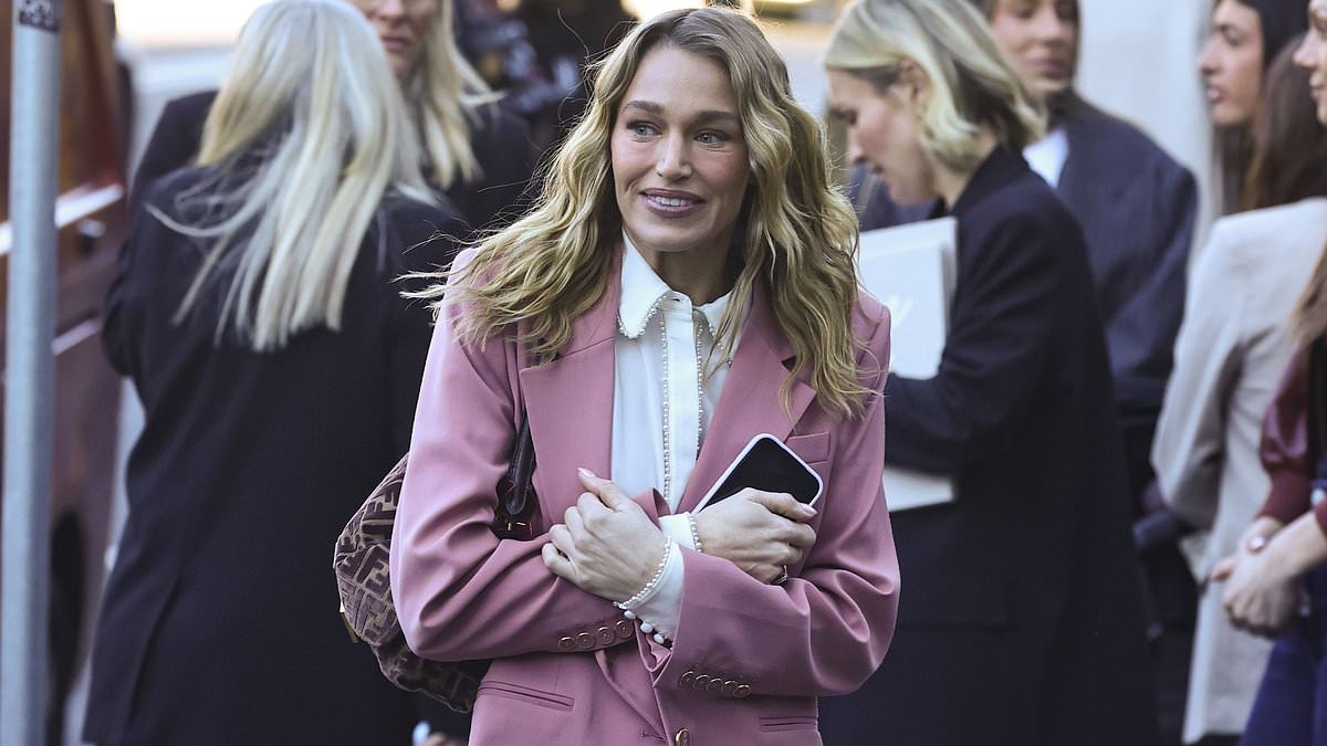 Ellidy Pullin steps out in a pink power suit and an expensive Fendi bag amid claims she and her bestie Fisher's wife Chloe are 'losing their relevance'