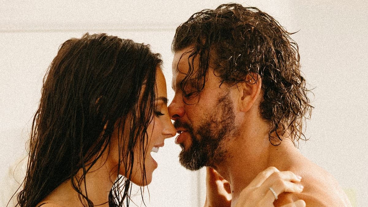 Lingerie-clad Indy Clinton shares very raunchy photos of her and her husband Ben Azar as she teases a new project